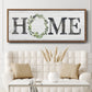 Gray Home Wreath - Floater Framed Canvas Print
