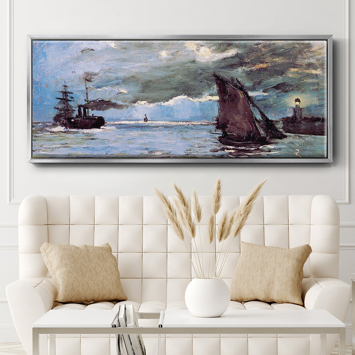 Seascape - Floater Framed Canvas Print