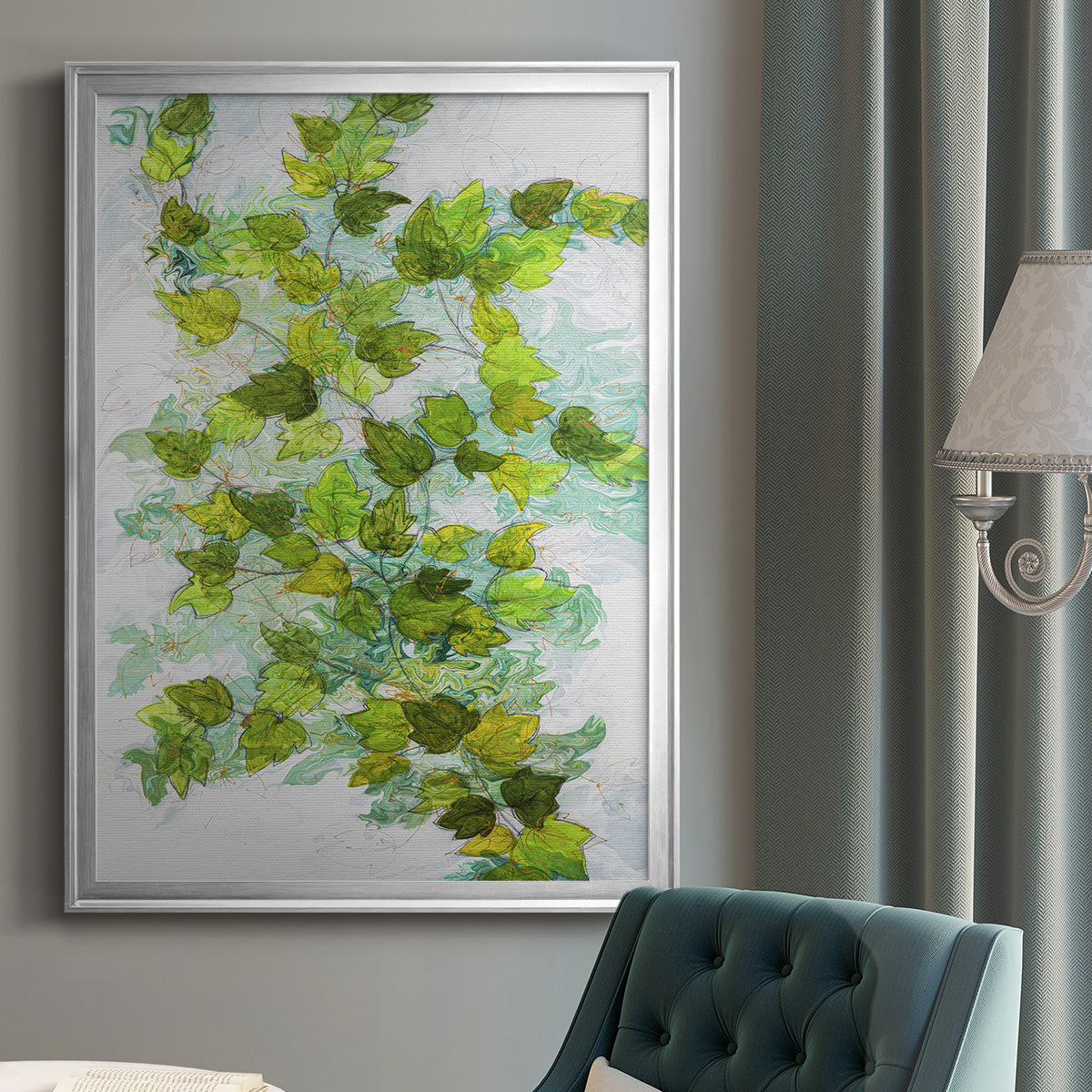 Ivy - Modern Framed Canvas Print
