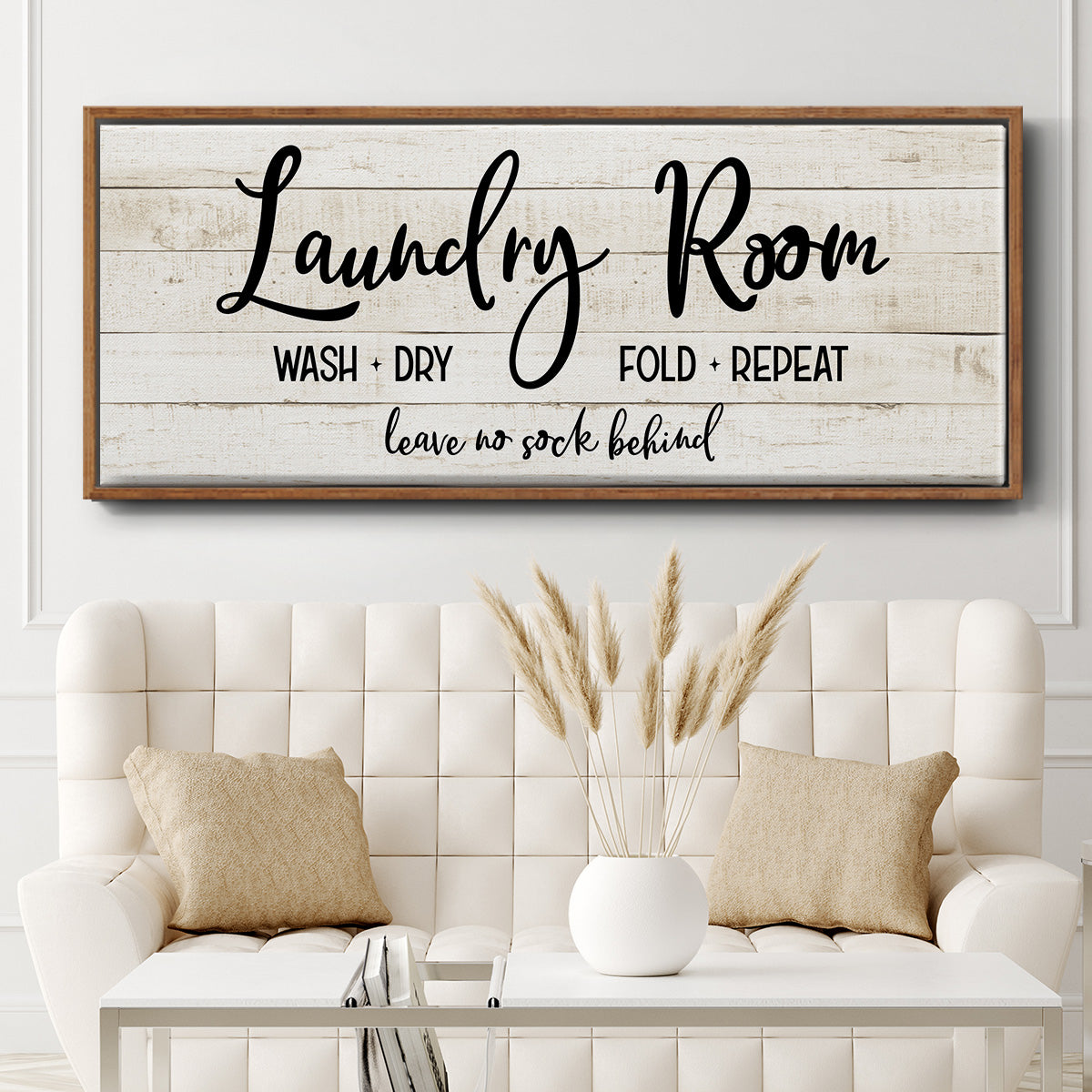 Leave No Sock Behind - Floater Framed Canvas Print