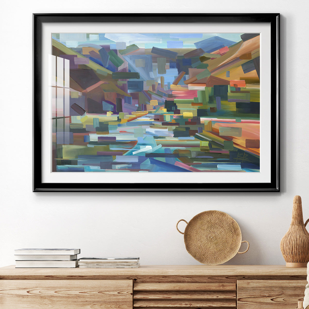 Pieces of Yakima Canyon - Modern Framed Art Print
