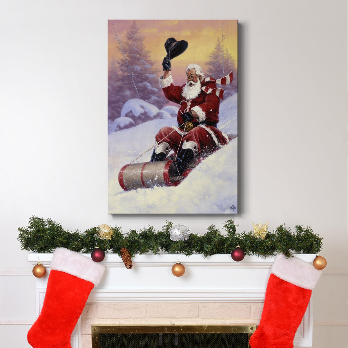 Here Comes Santa - Gallery Wrapped Canvas