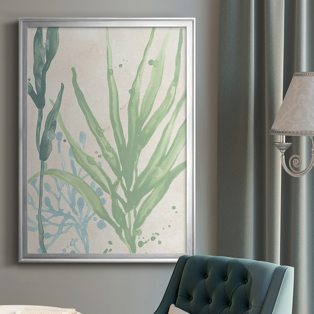 Swaying Seagrass I - Modern Framed Canvas Print