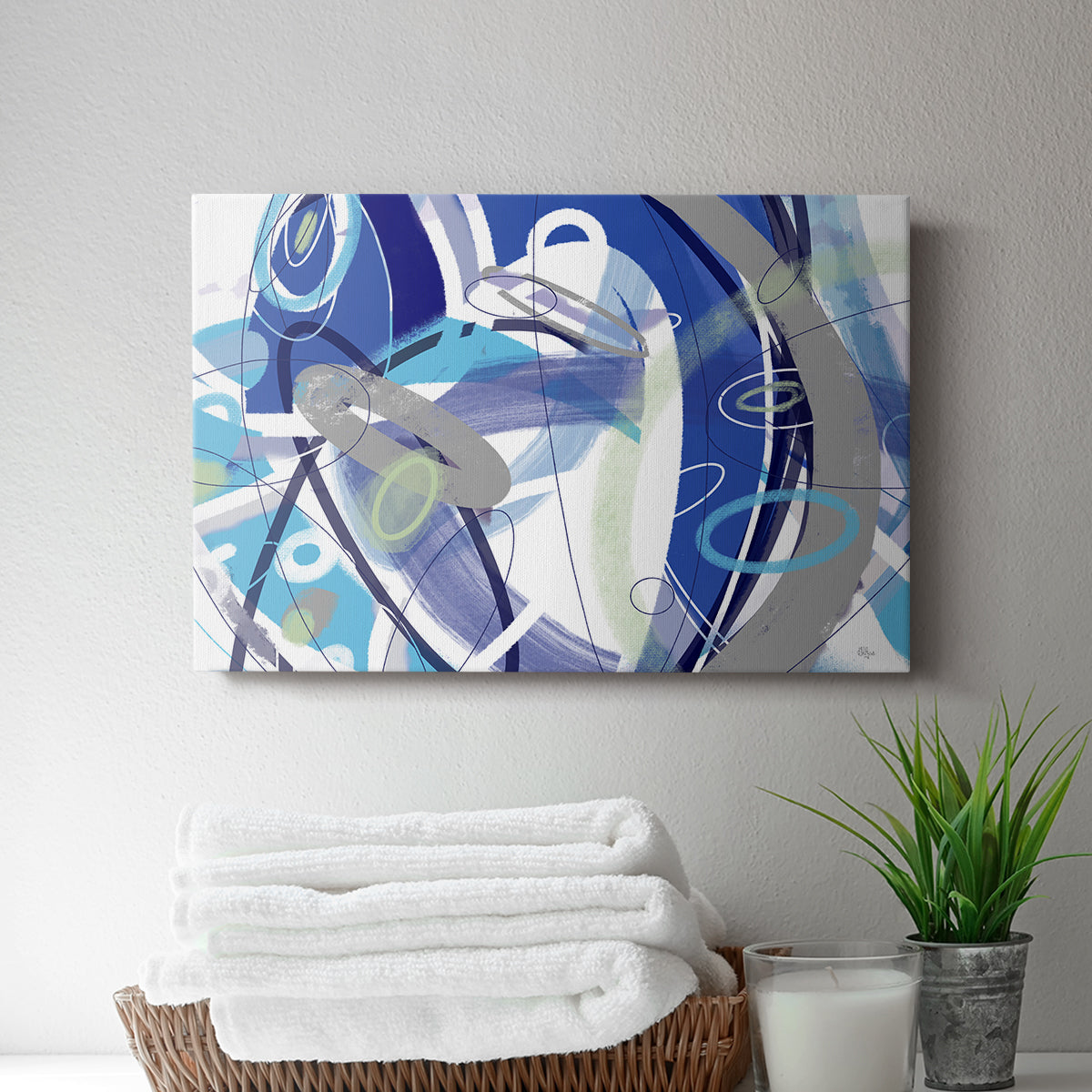 Blue Flow - Canvas Art Print