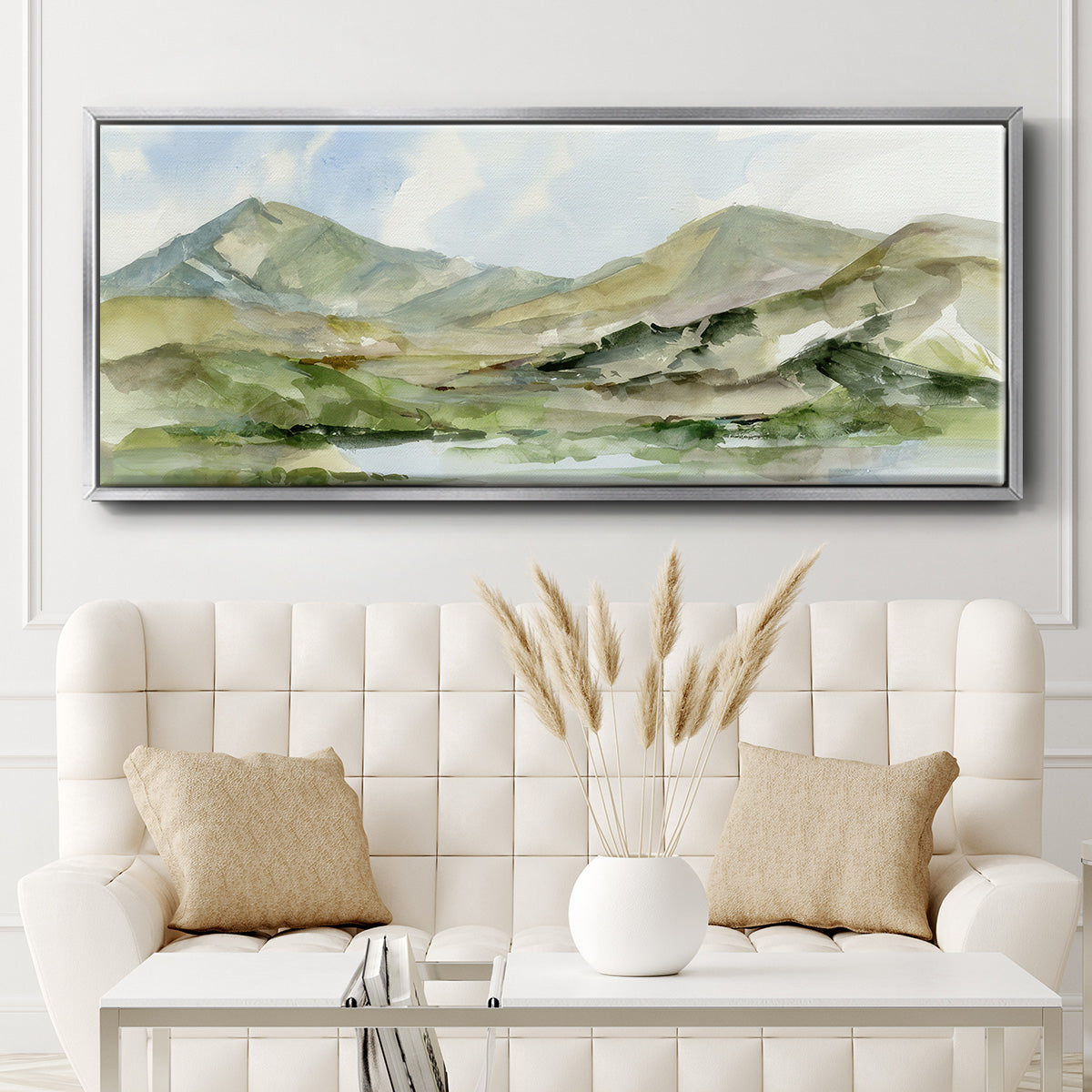 Serene Mountains II - Floater Framed Canvas Print