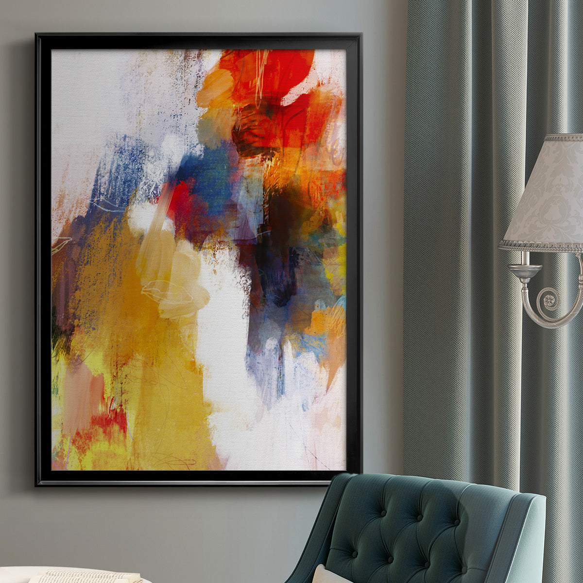 It's a Party I - Modern Framed Canvas Print