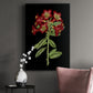 Crimson Flowers on Black (A) IV - Canvas Art Print