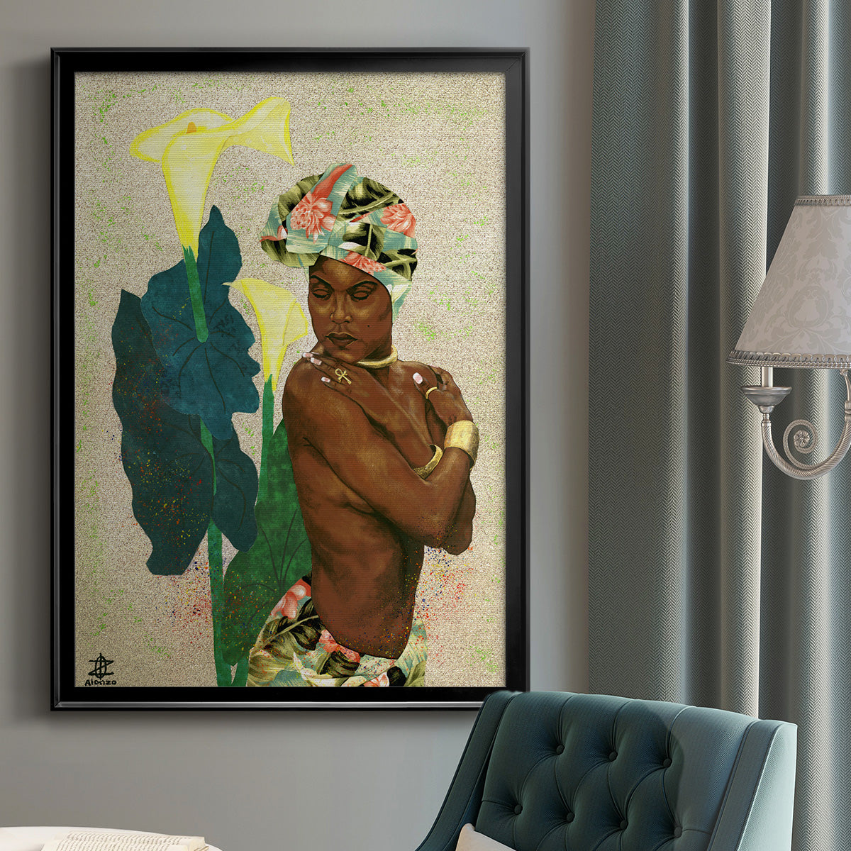 Woman Strong II - Modern Framed Canvas Print