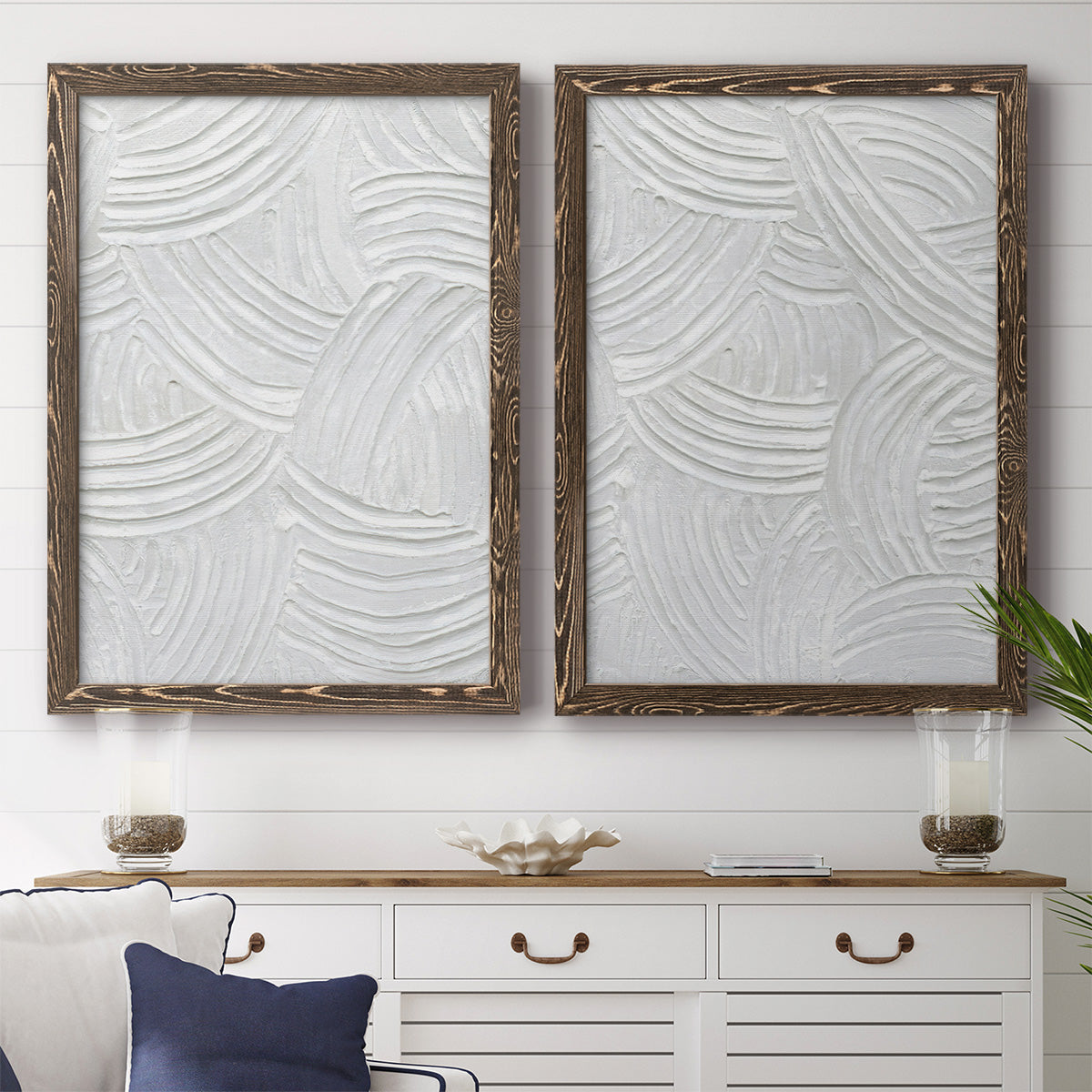 Sandstone Grooves I - Premium Framed Canvas 2 Piece Set - Ready to Hang