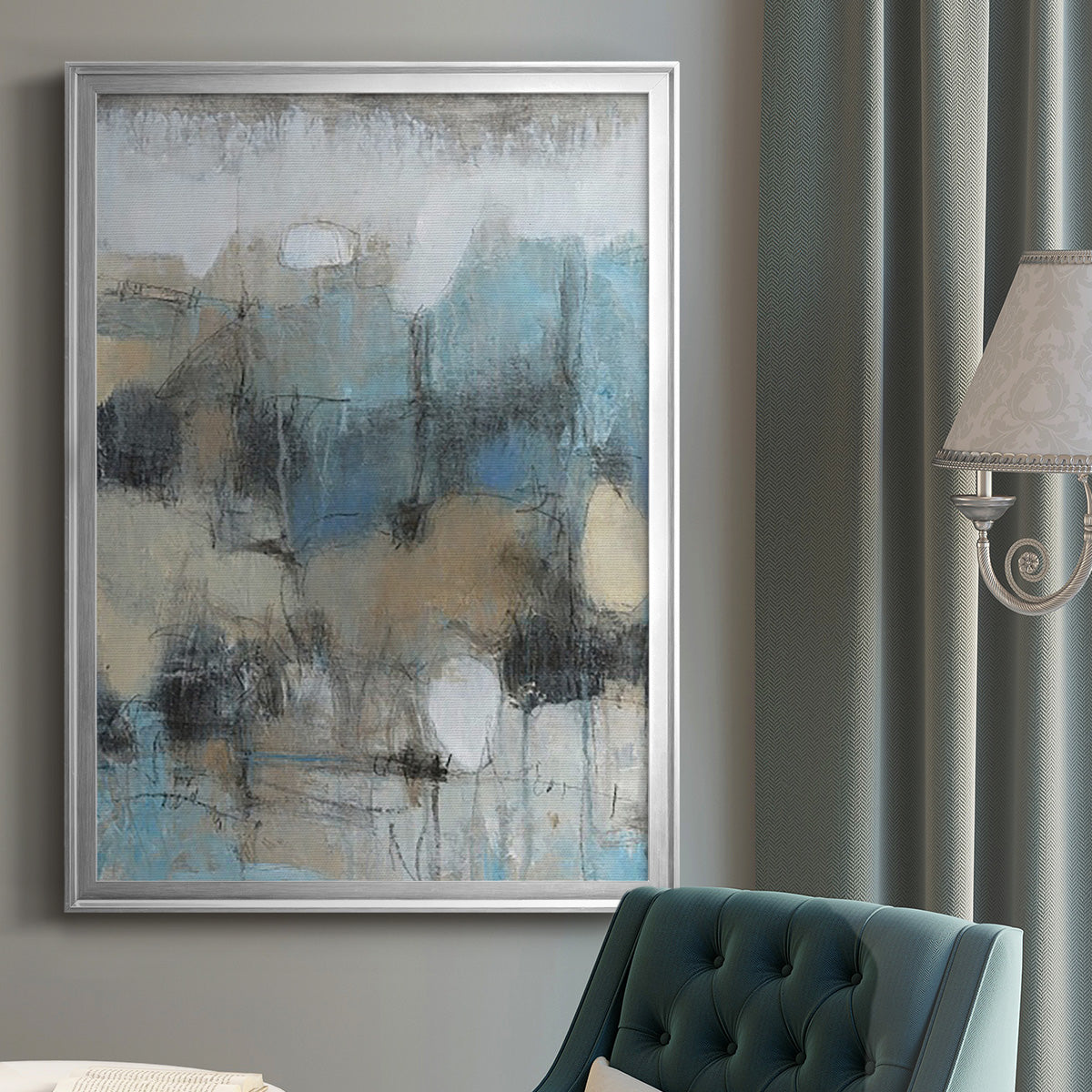 In the Moment II - Modern Framed Canvas Print