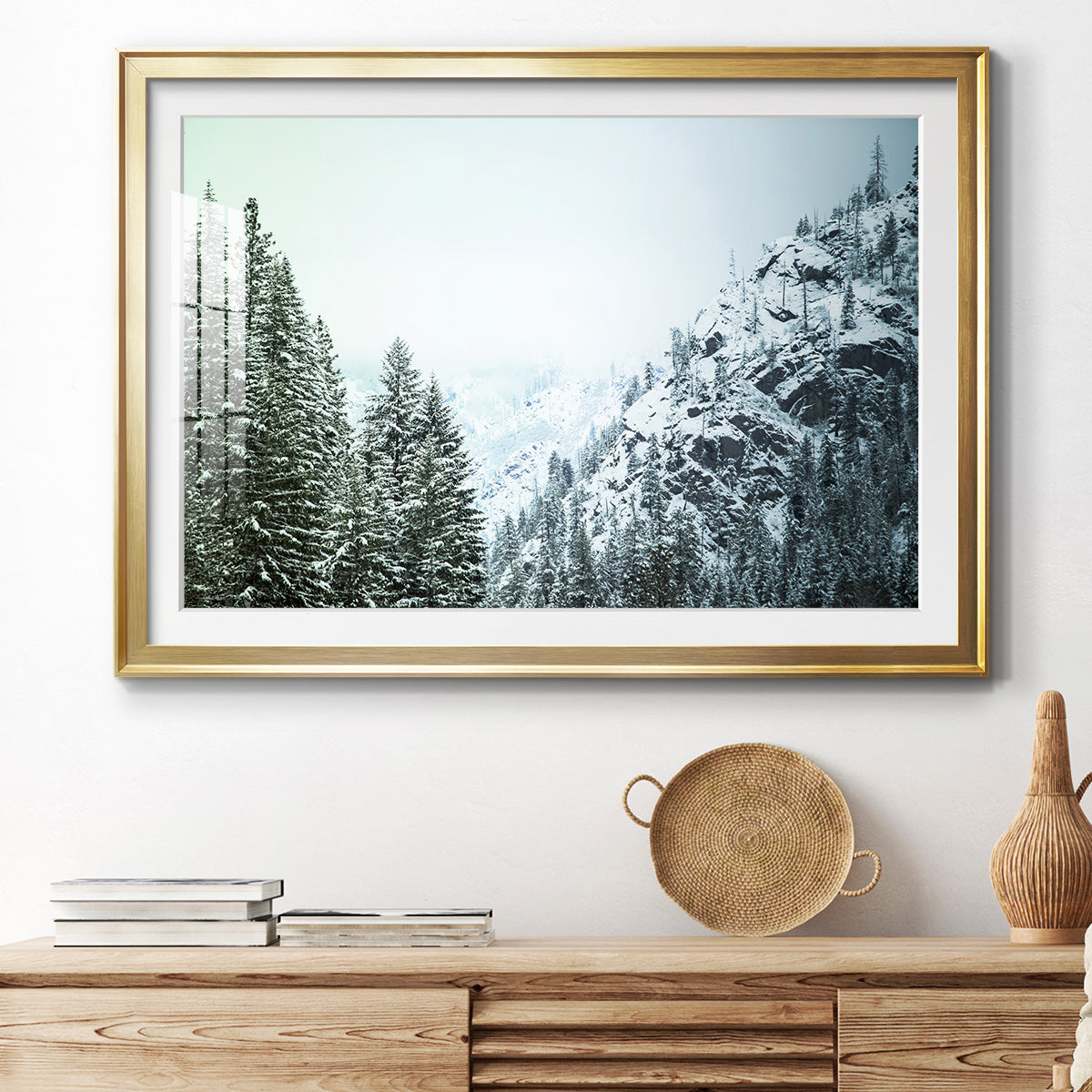 Snowfall in Cascadia II V1 - Modern Framed Art Print