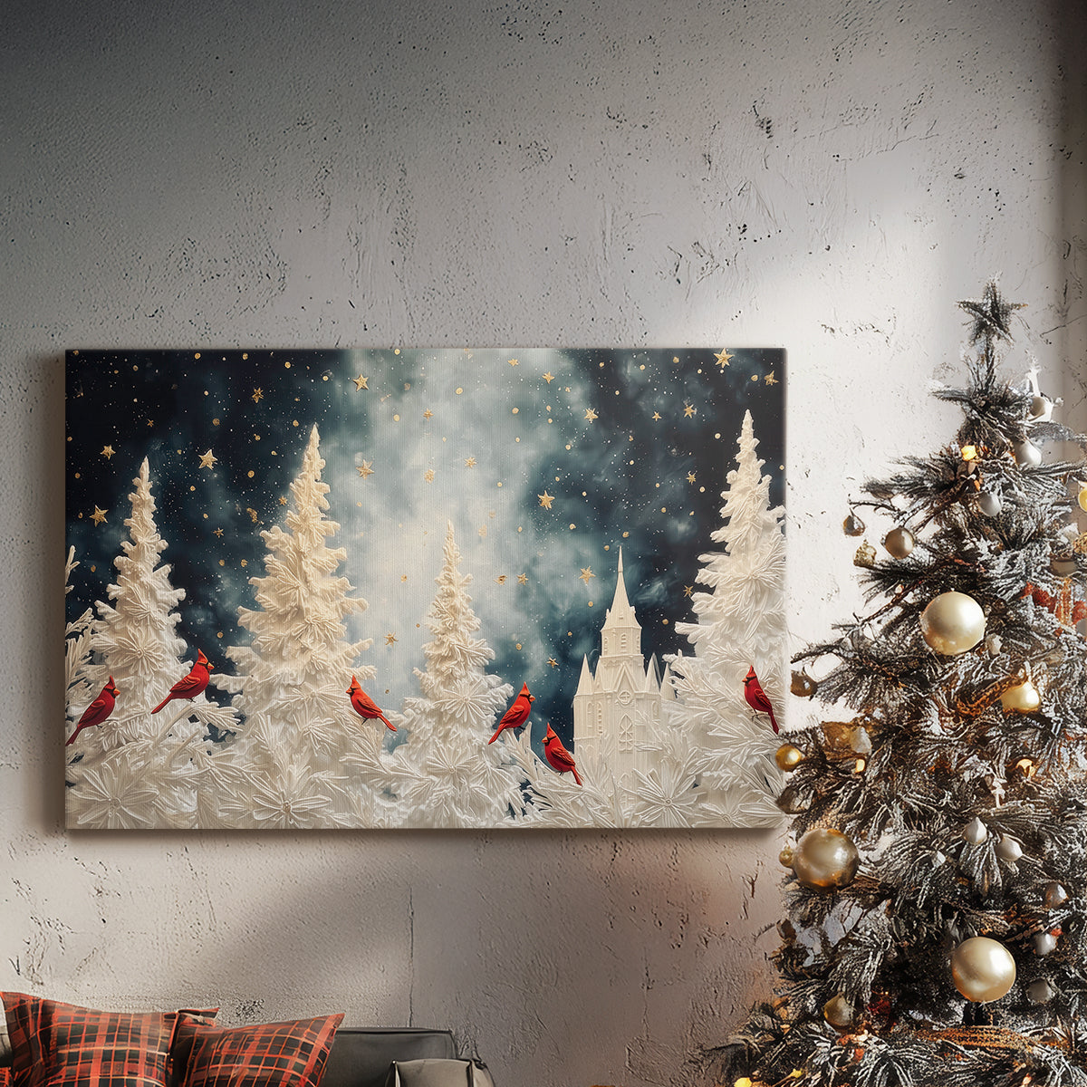 Soft Linen Blessing of Fir - Canvas Art Print