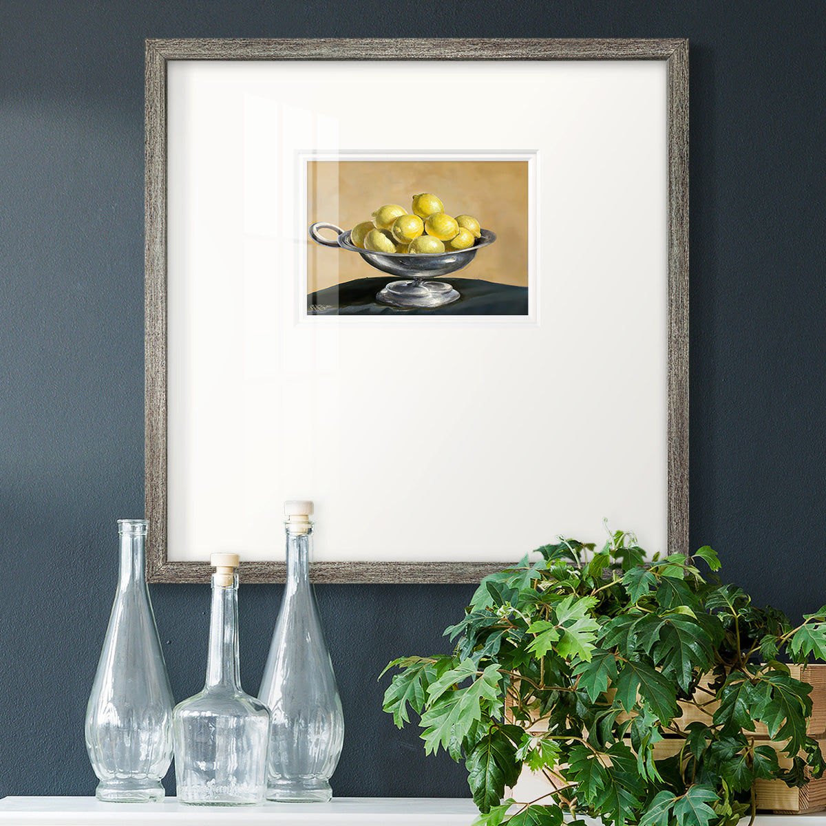 Lemon Bowl  - Double Matboard Framed Print