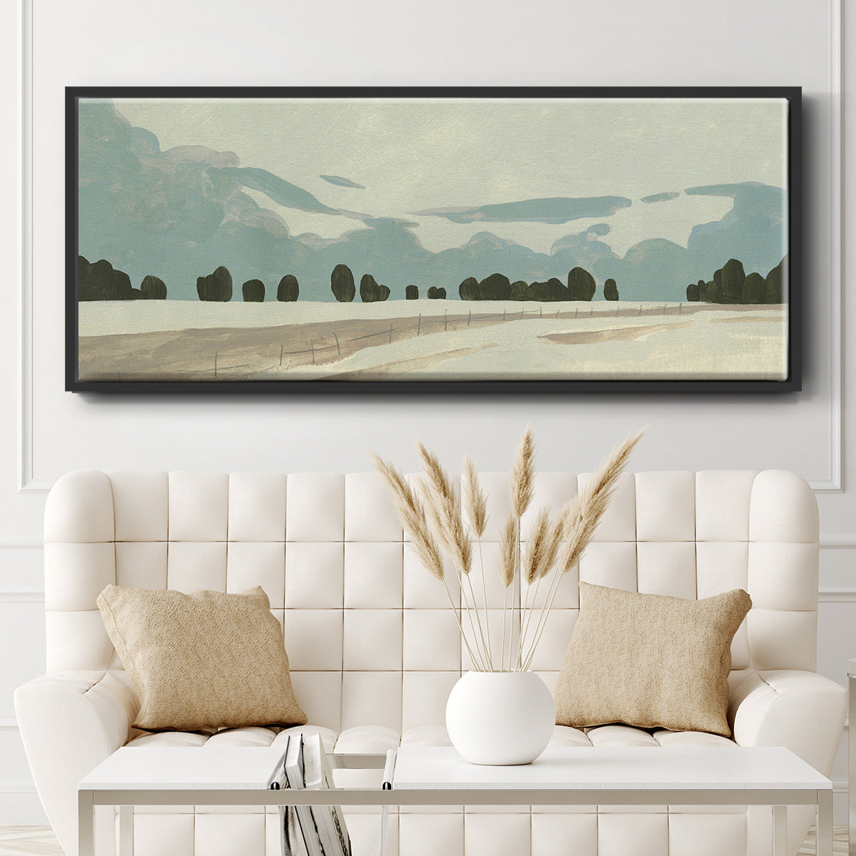 Farmland Study IV - Floater Framed Canvas Print