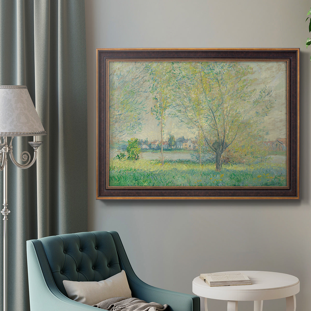 The Willows, 1880 - Ornate Framed Canvas Print