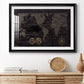 Black Gold Map - Modern Framed Art Print