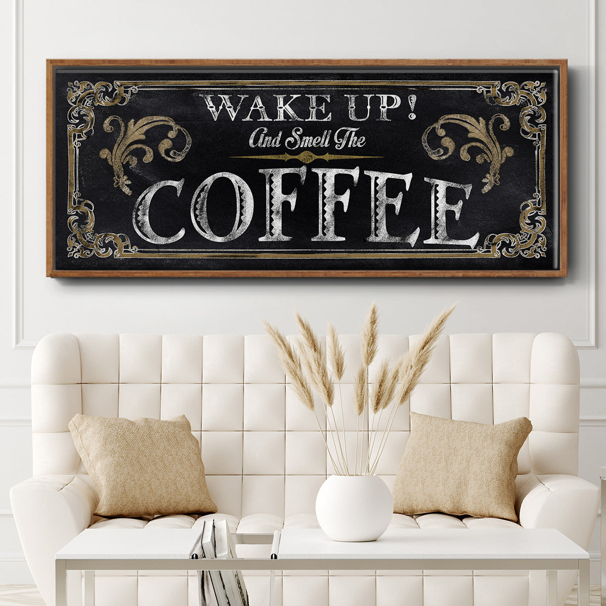 Wake Up! - Floater Framed Canvas Print