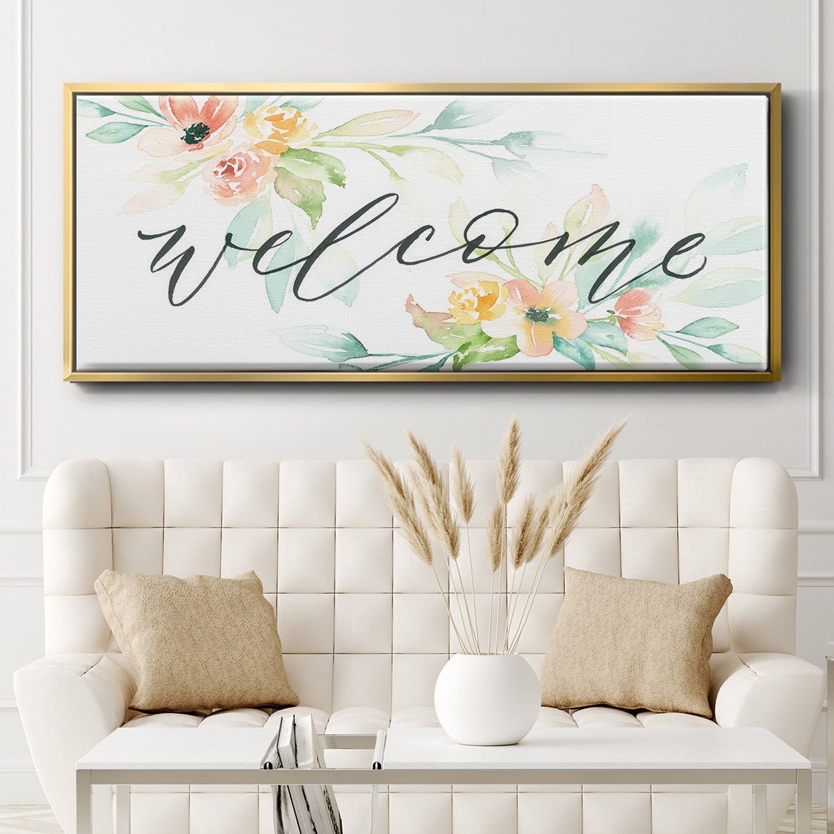 Welcome - Floater Framed Canvas Print
