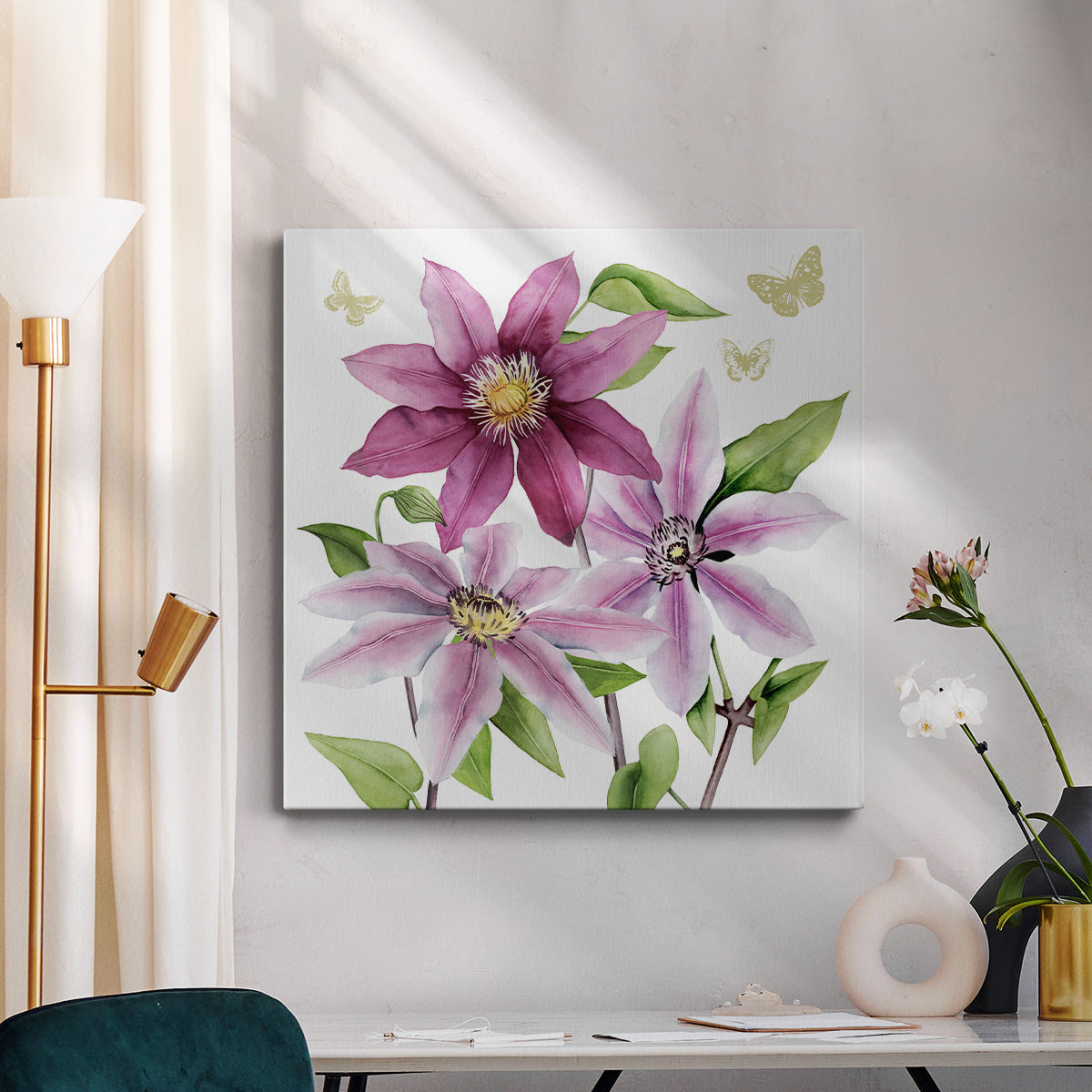 Clematis Climb I - Canvas Art Print