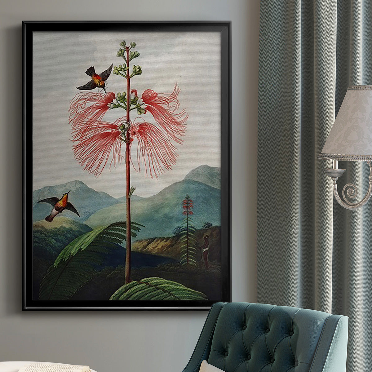 Temple of Flora VIII - Modern Framed Canvas Print