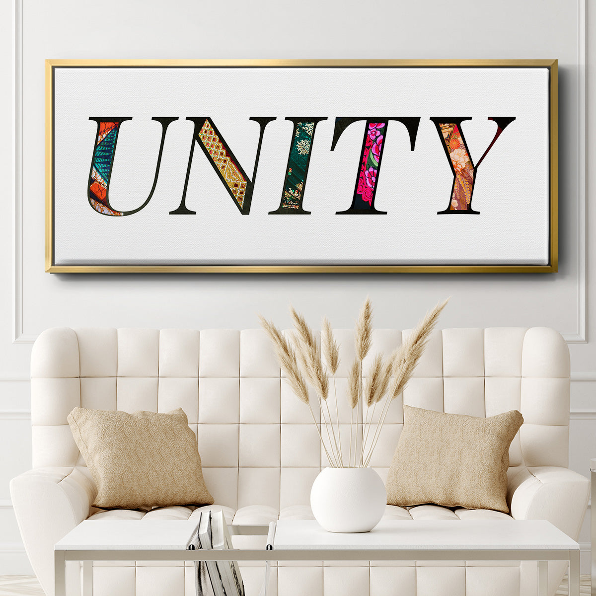 Unity - Floater Framed Canvas Print
