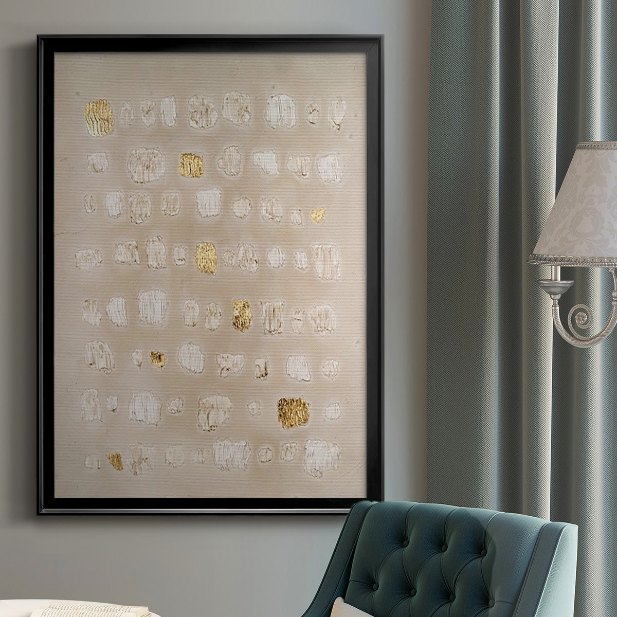 Embellished Cobblestone II - Modern Framed Canvas Print