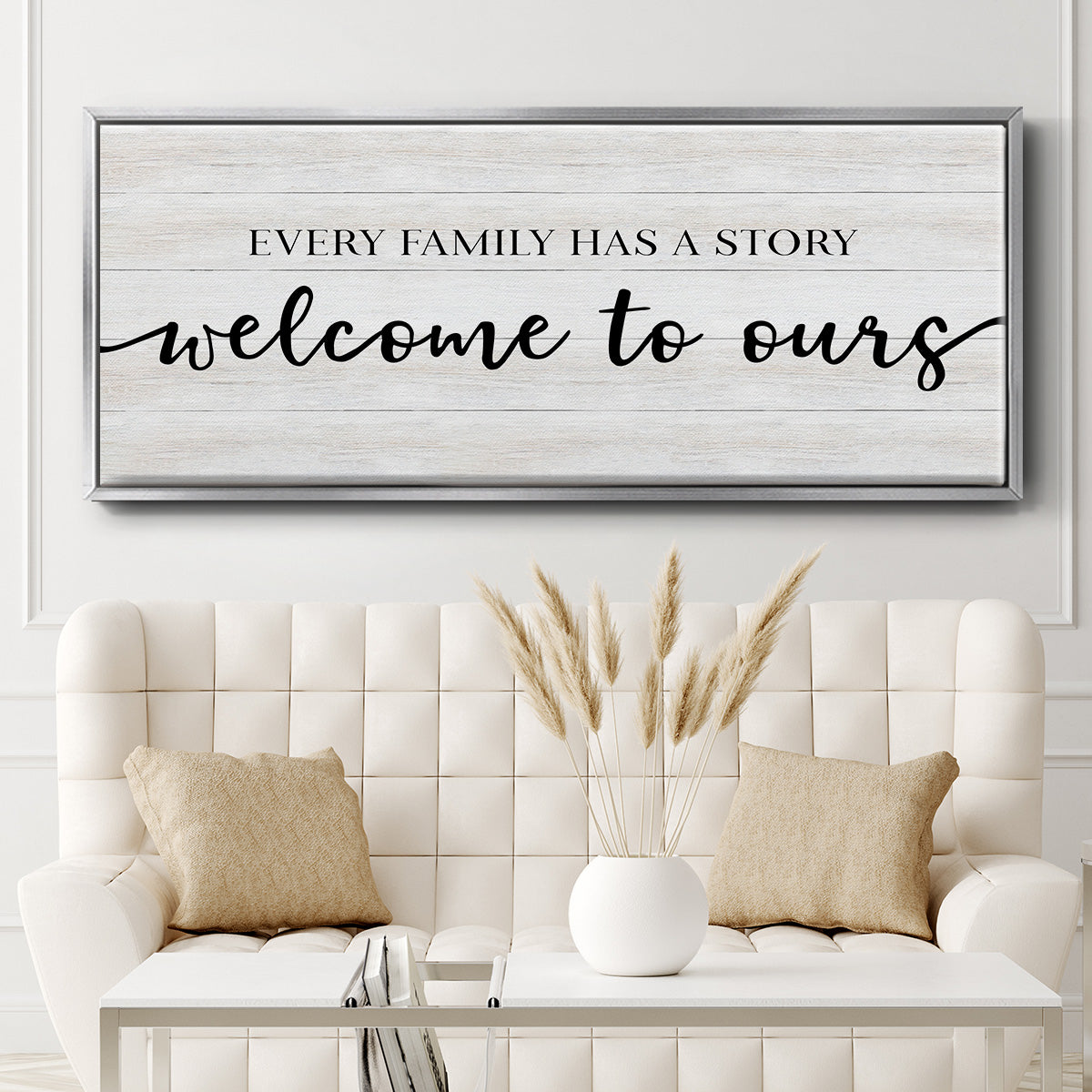 Family Story - Floater Framed Canvas Print