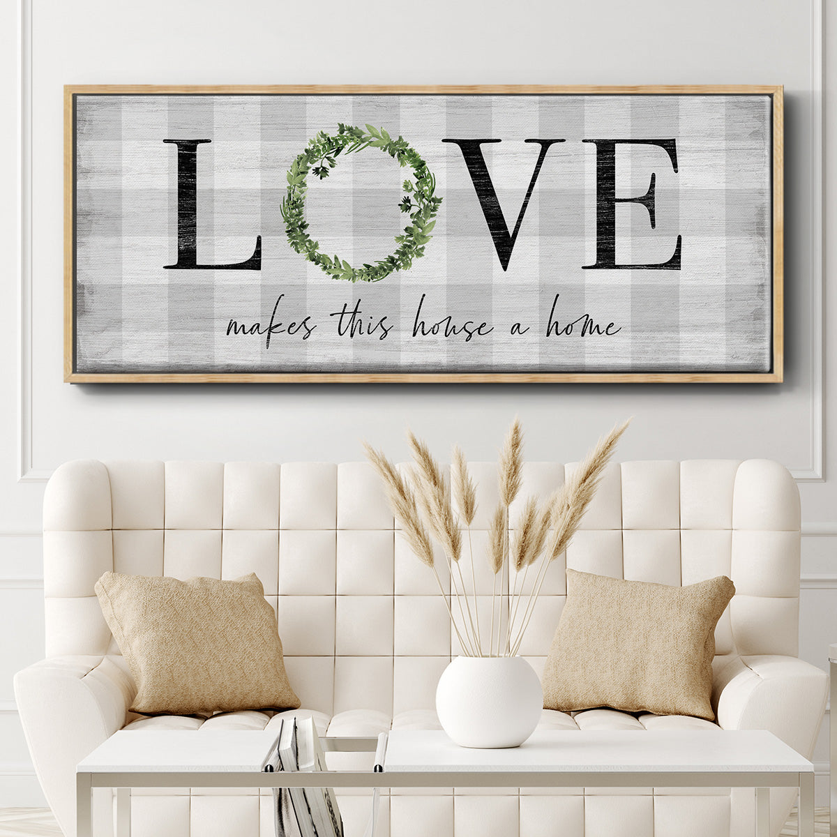 Makes This House A Home - Floater Framed Canvas Print