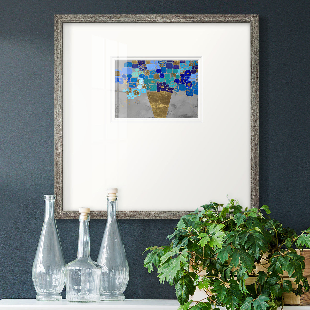 Blue Love- Premium Framed Print Double Matboard