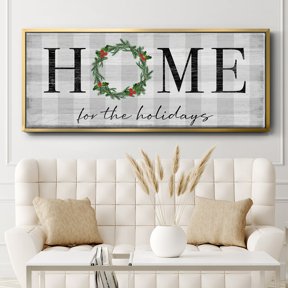 Home for the Holidays - Floater Framed Canvas Print