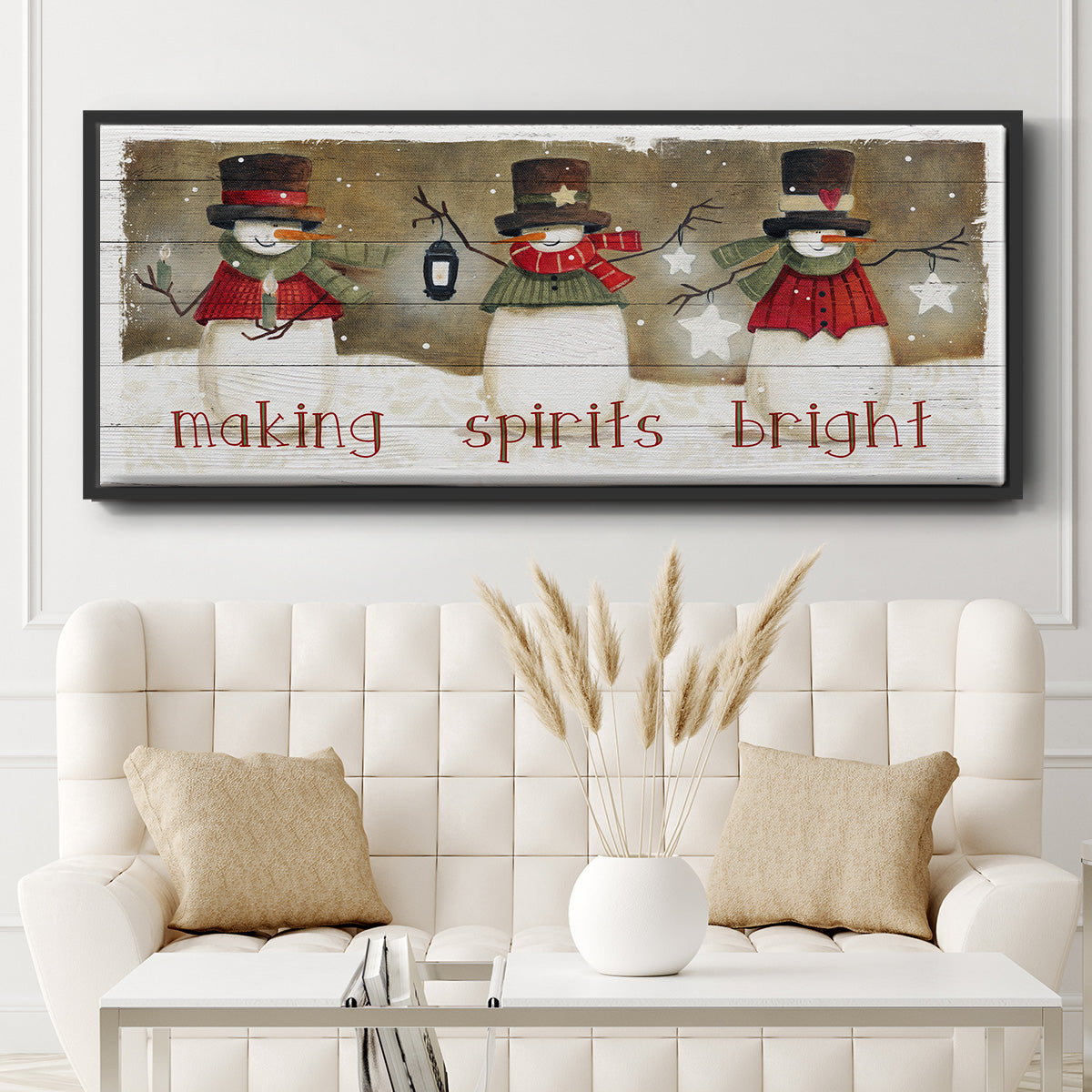 Making Spirits Bright - Floater Framed Canvas Print