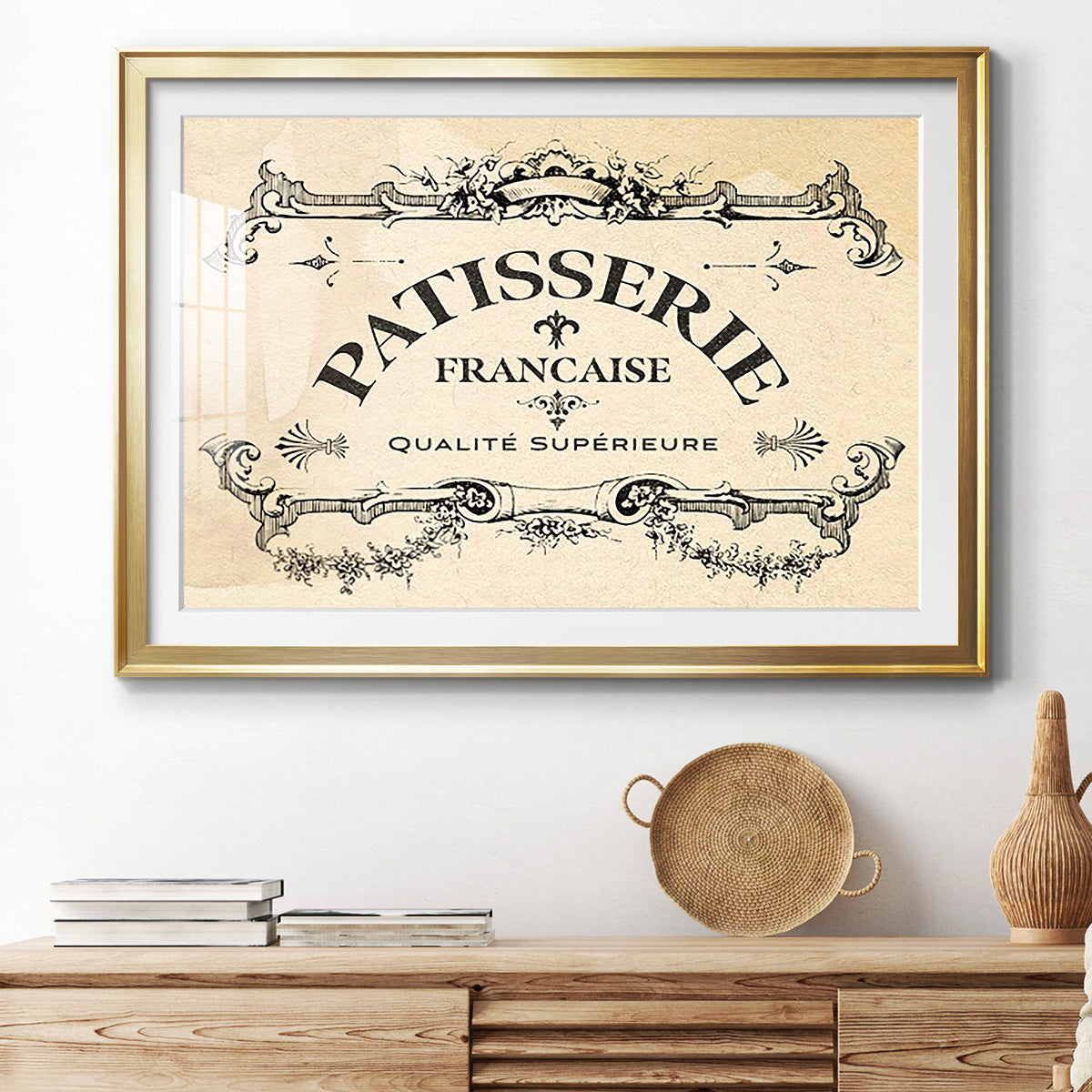 Antique French Label I - Modern Framed Art Print