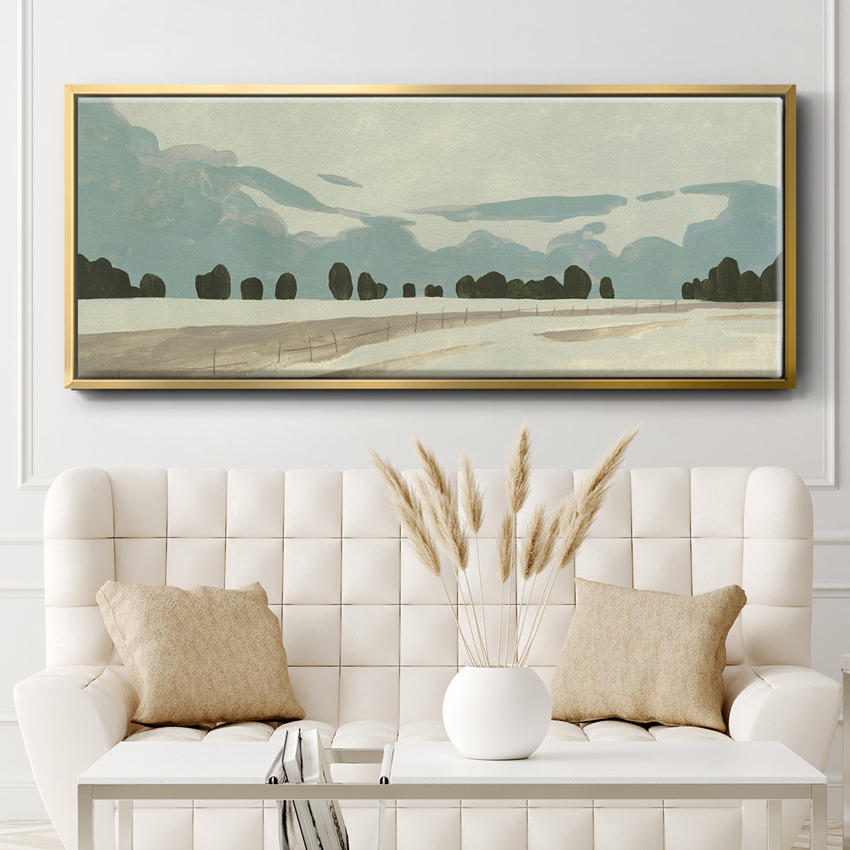 Farmland Study IV - Floater Framed Canvas Print