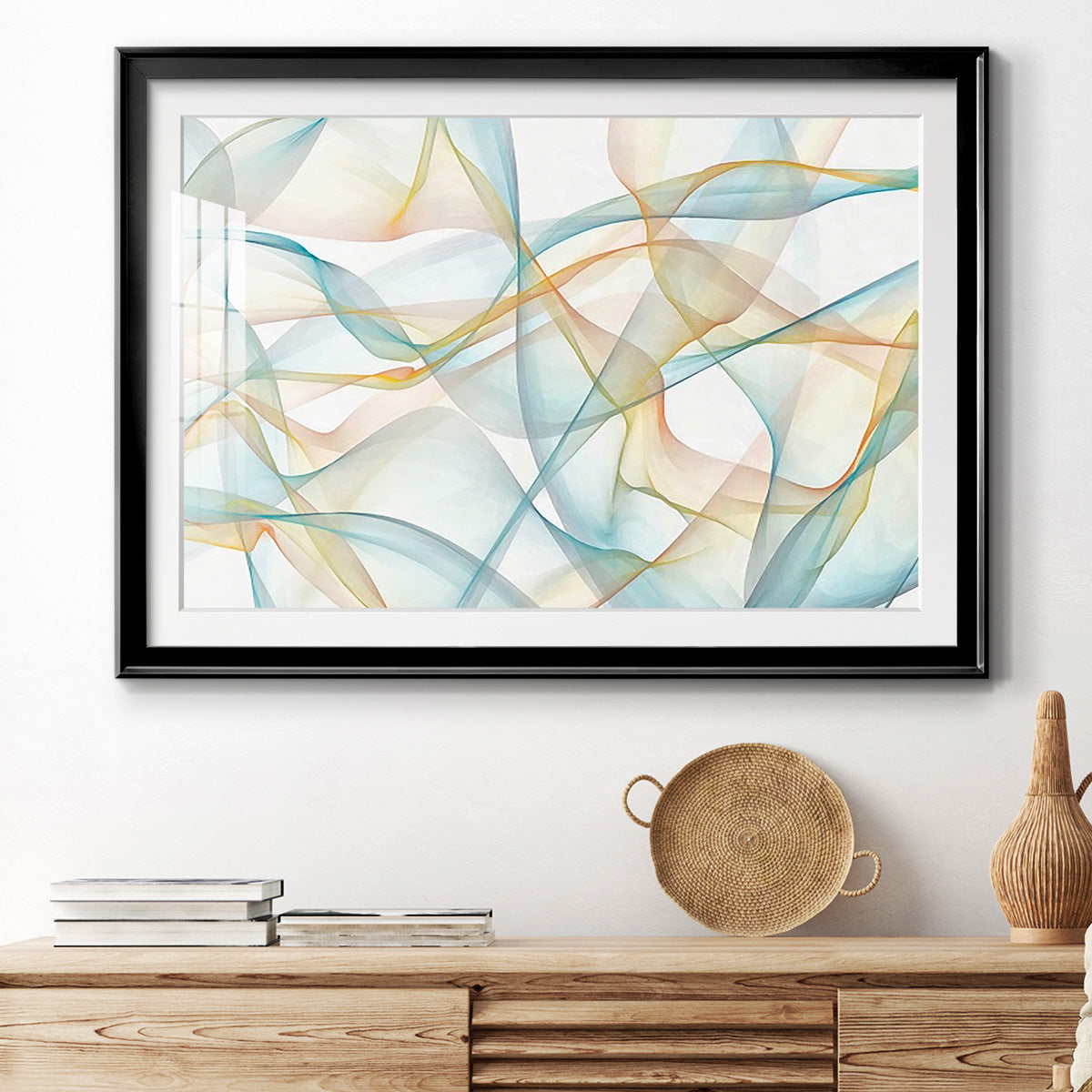 Curves and Waves VI - Modern Framed Art Print