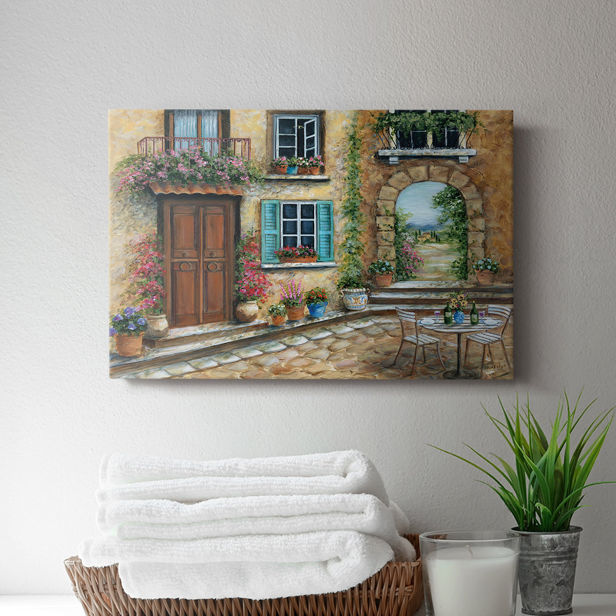 Tuscan Courtyard - Canvas Art Print