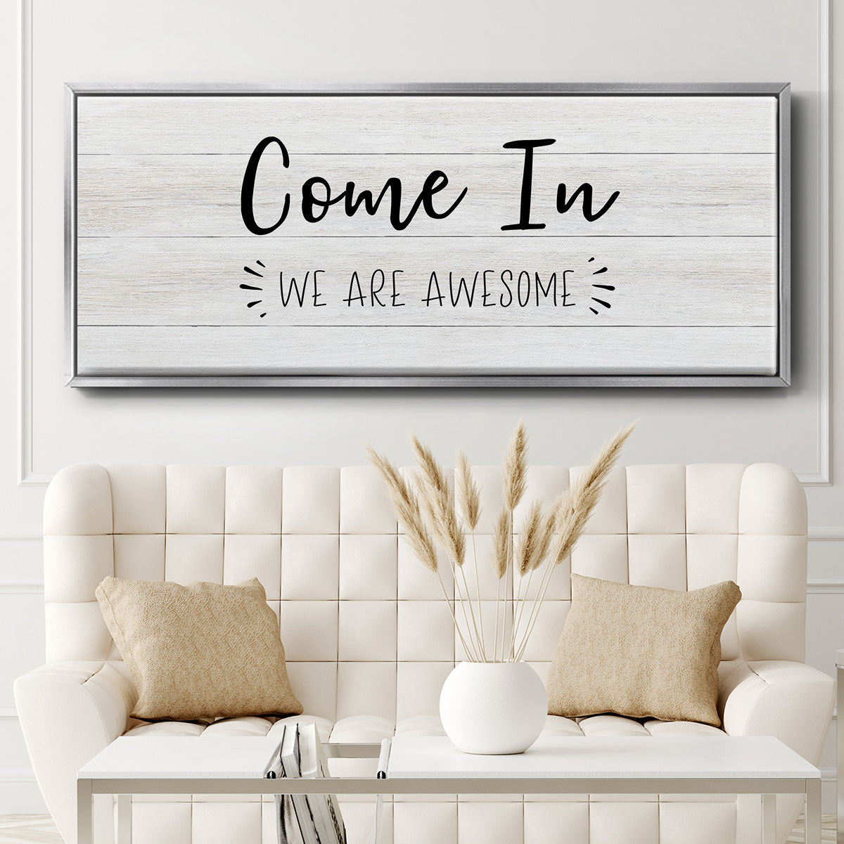 Come In - Floater Framed Canvas Print