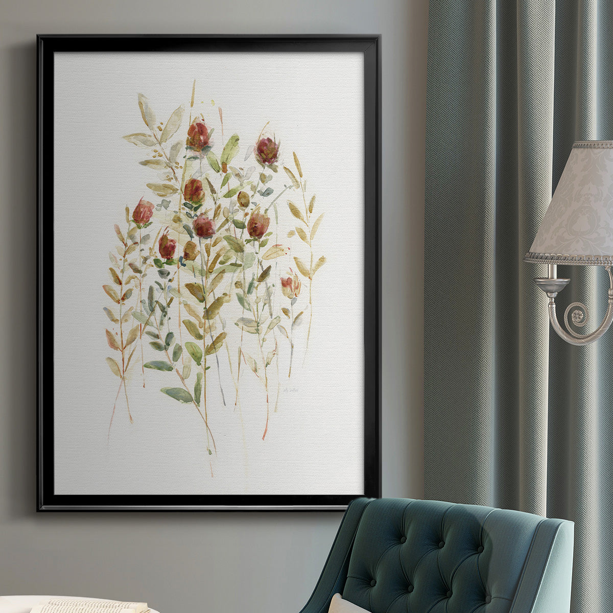 Wildflower Breeze II - Modern Framed Canvas Print