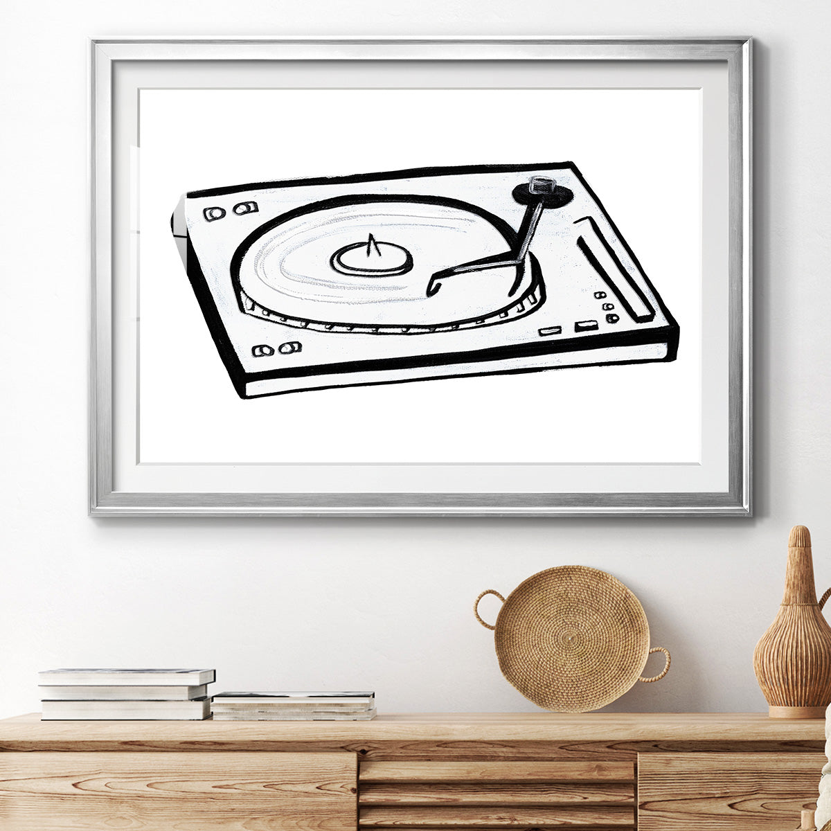 Vinyl Sketch Premium Framed Print - Ready to Hang