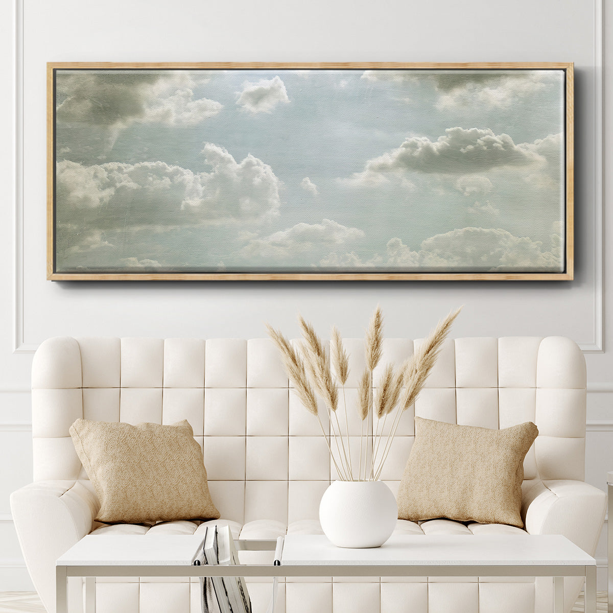 Sky Scrapers III - Floater Framed Canvas Print