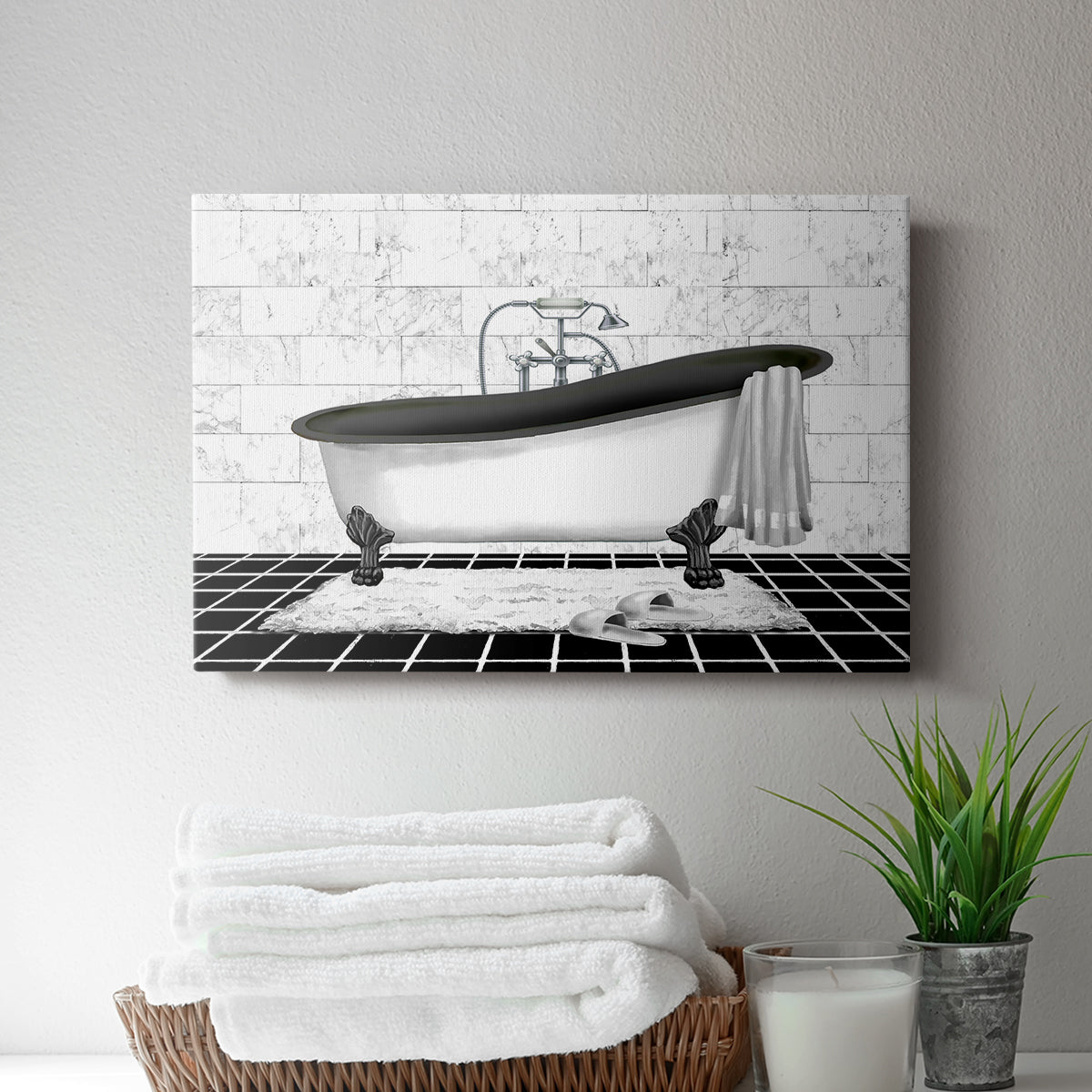 Modern Bath II - Canvas Art Print
