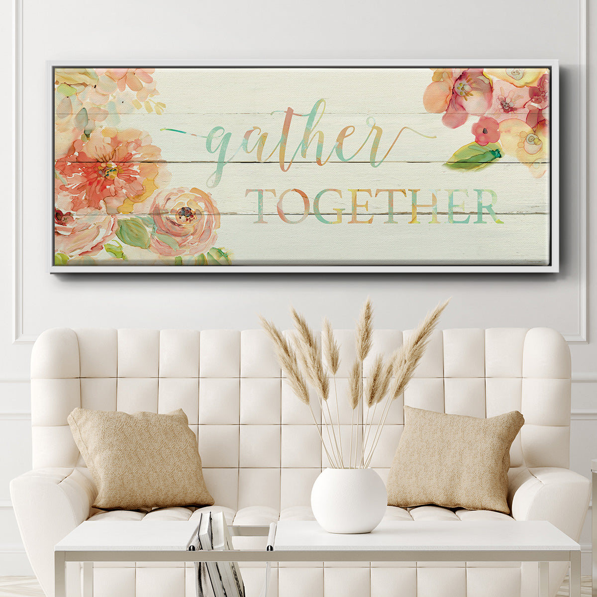 Gather Together - Floater Framed Canvas Print