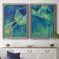 Geometric in Cool III - Premium Framed Canvas 2 Piece Set - Ready to Hang