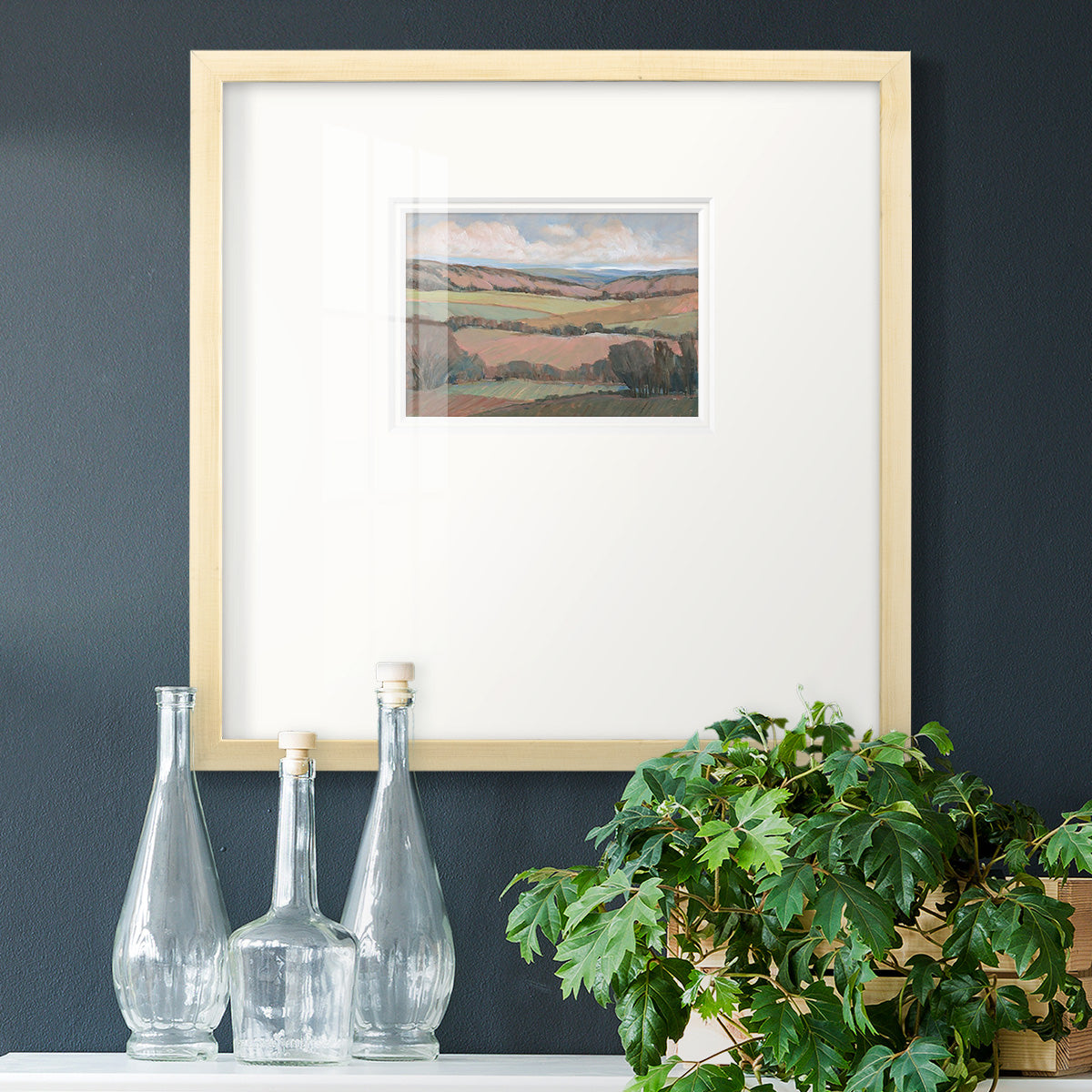 Hilly Countryside II Premium Framed Print Double Matboard