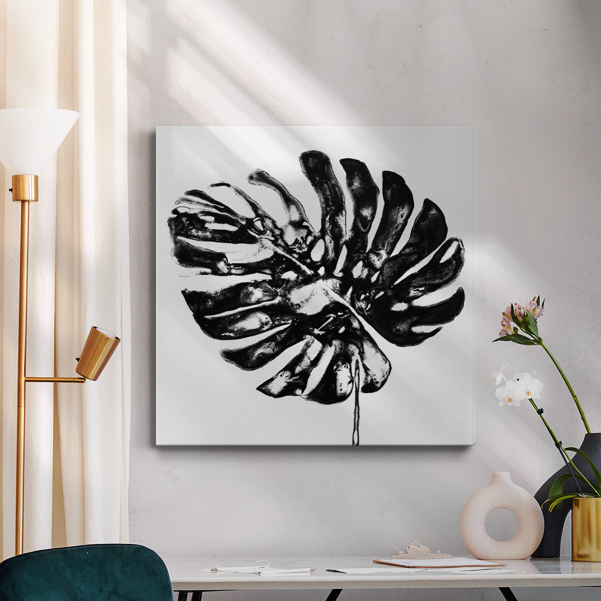 Monochrome Tropic V - Canvas Art Print