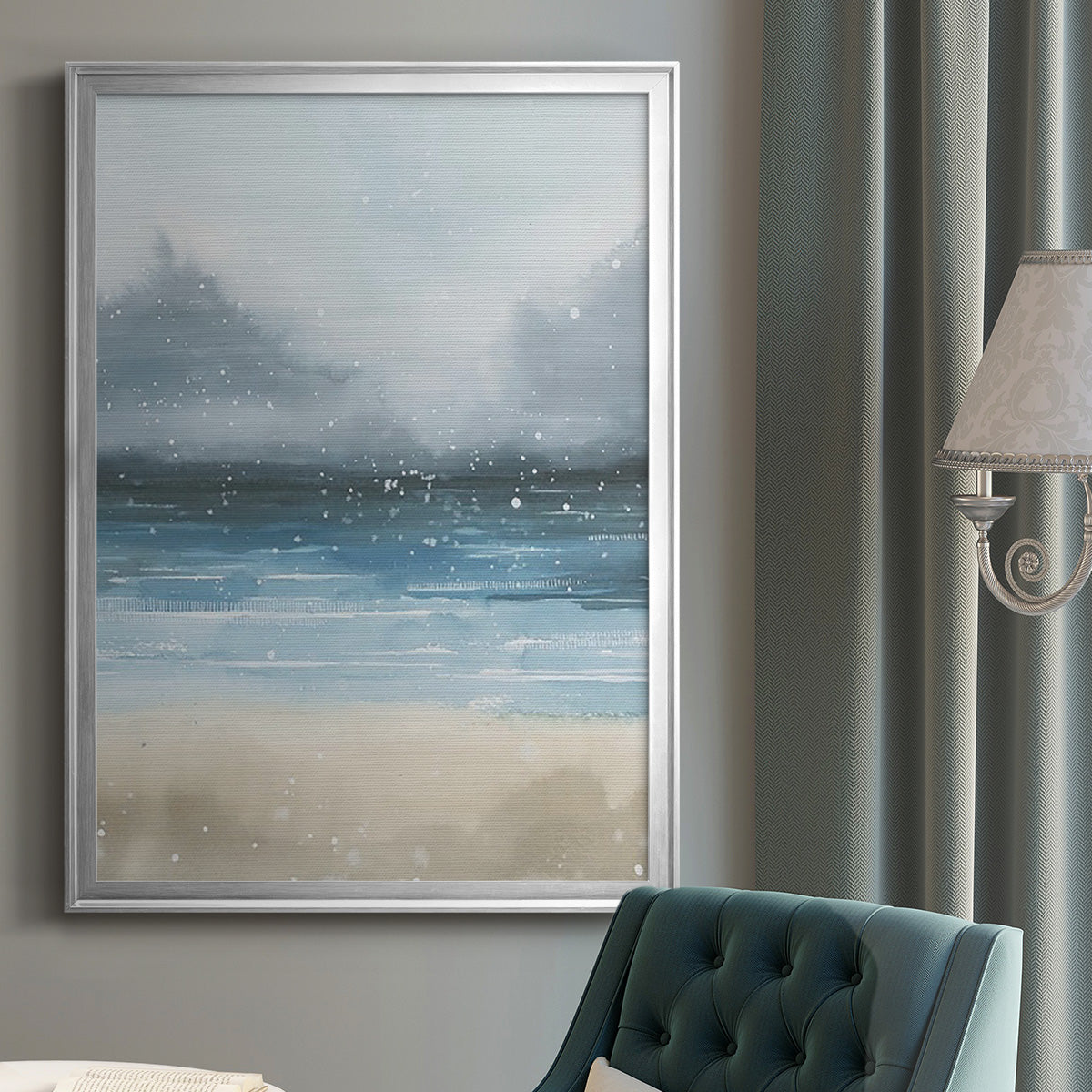 Stars and the Sea II - Modern Framed Canvas Print