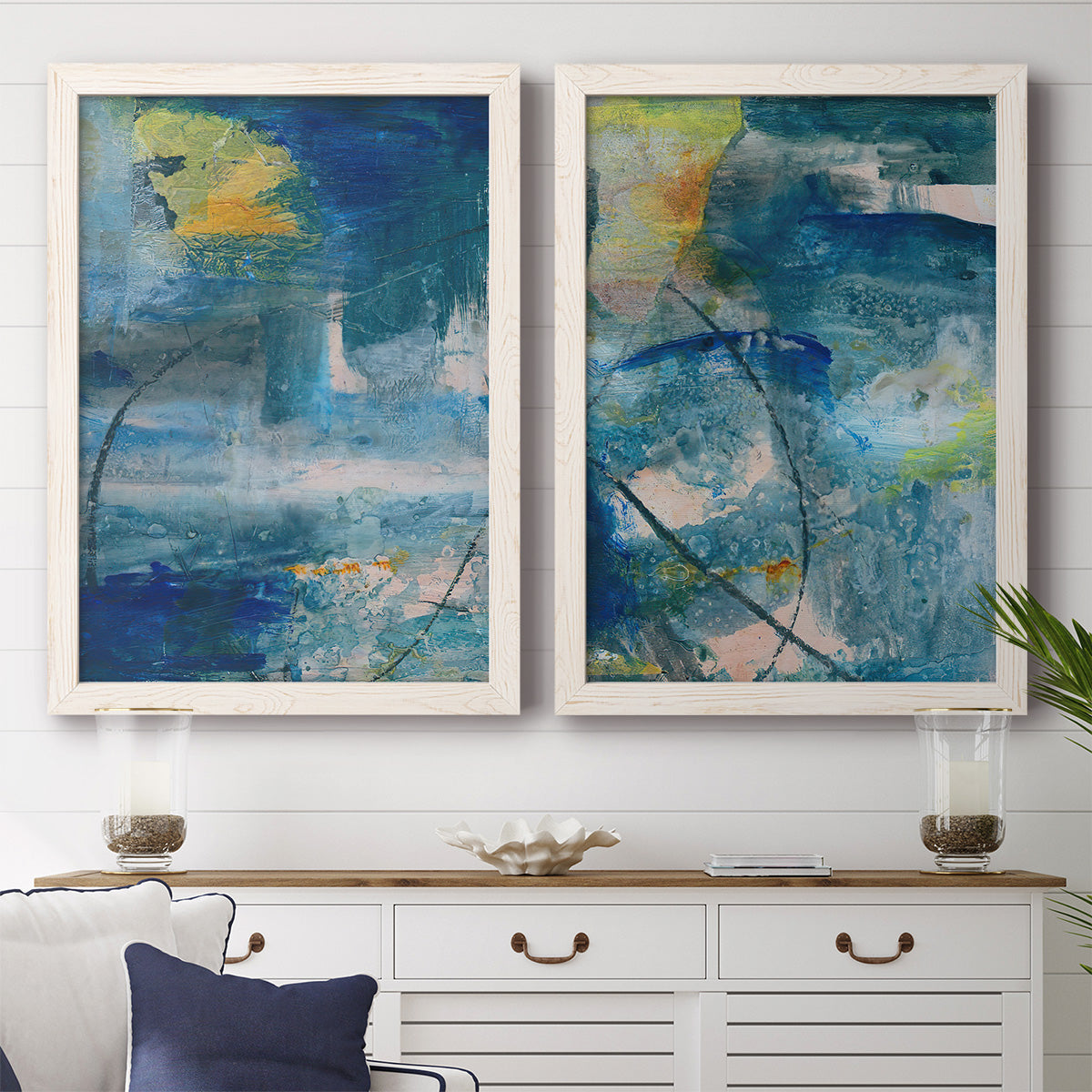 Spring Winds I - Premium Framed Canvas 2 Piece Set - Ready to Hang