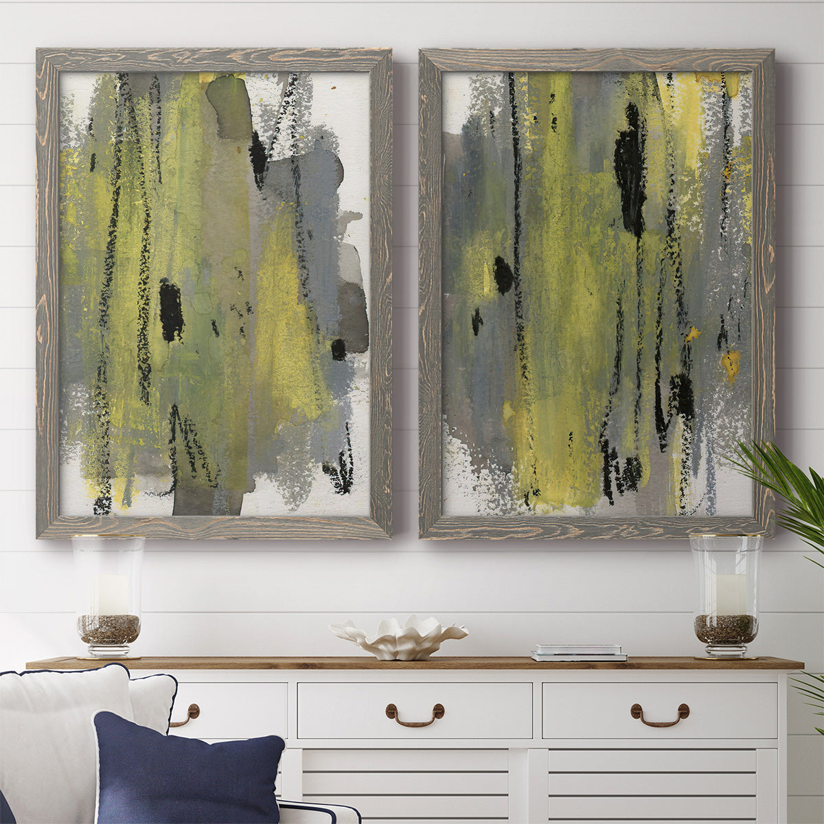 Loft Pastel I - Premium Framed Canvas 2 Piece Set - Ready to Hang