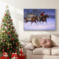 Christmas Rush - Framed Gallery Wrapped Canvas in Floating Frame