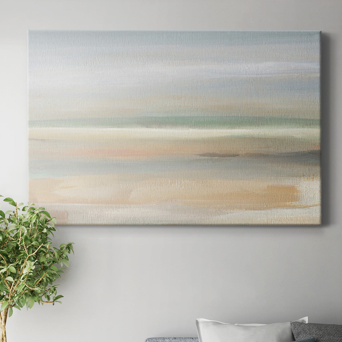 Soft Far Field Premium Gallery Wrapped Canvas - Ready to Hang