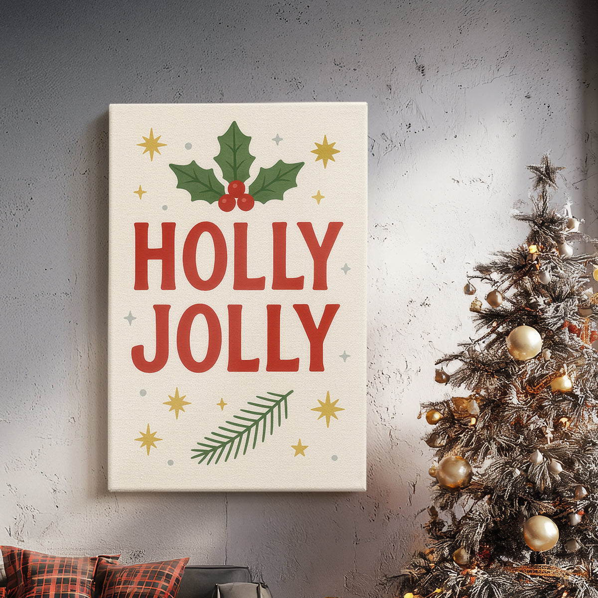 Tinsel-Gold Promise of Village - Canvas Art Print